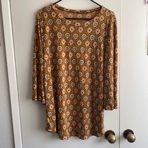 Long bell sleeve top